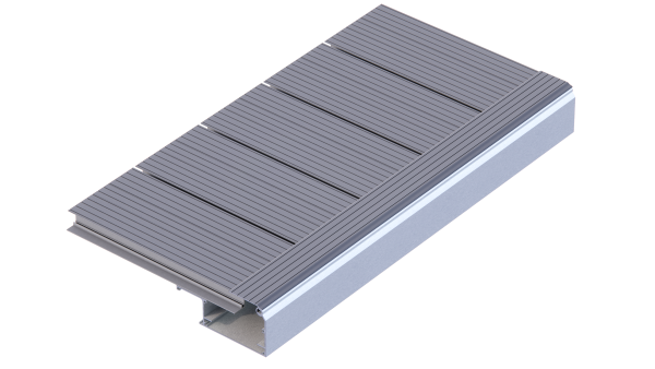 Aluminiun decking gutter system 1A+1B